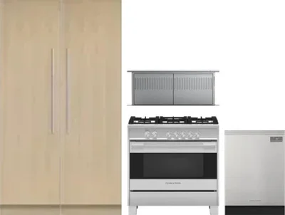 5 Piece Package Includes Refrigerator, Freezer, Range, Hood And Dishwasher